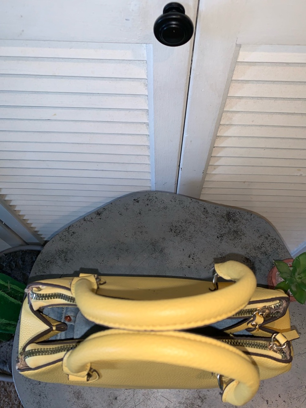 Nanette Lepore Lemon yellow purse handbag 12” X 8” - Picture 2 of 11